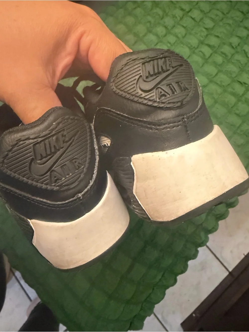 Nike Kids Black Sneakers with White Swoosh Accent